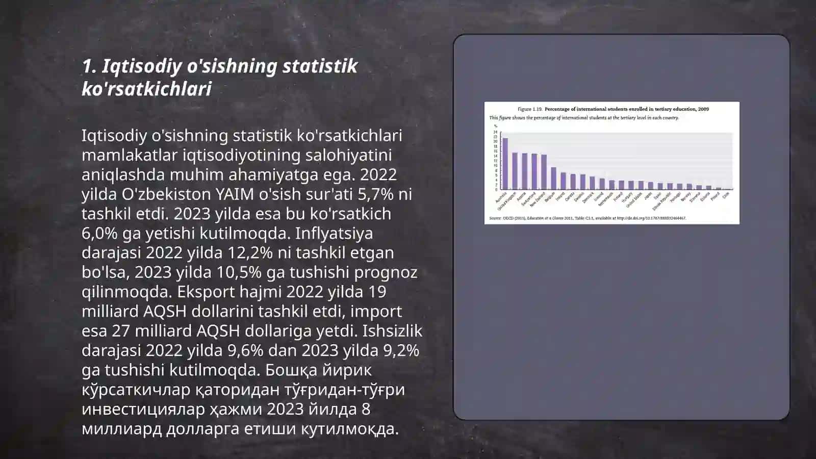 Iqtisodiy o'sishning statistik ko'rsatkichlari 3