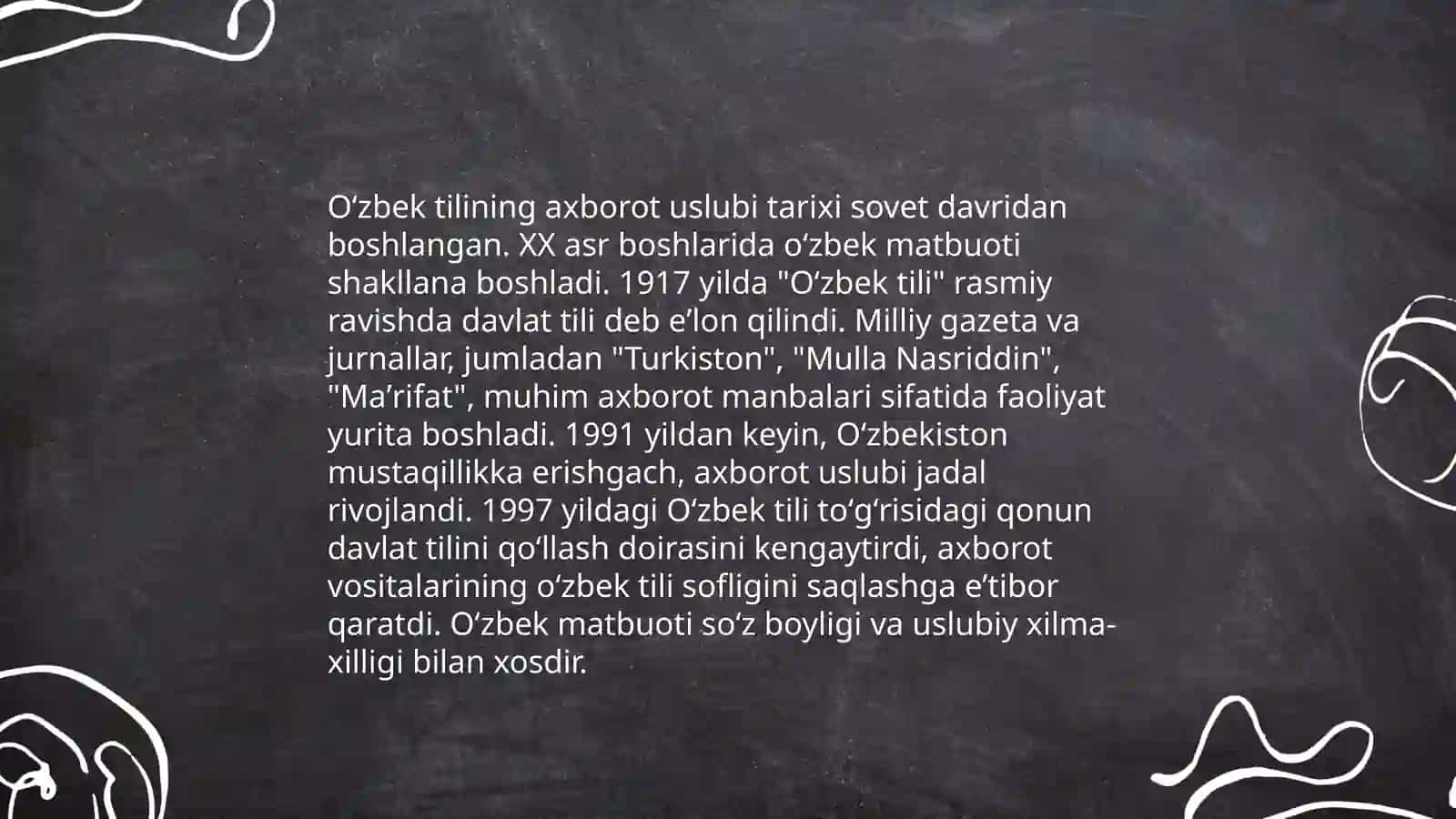 Oʻzbek tilining axborot uslubi 3