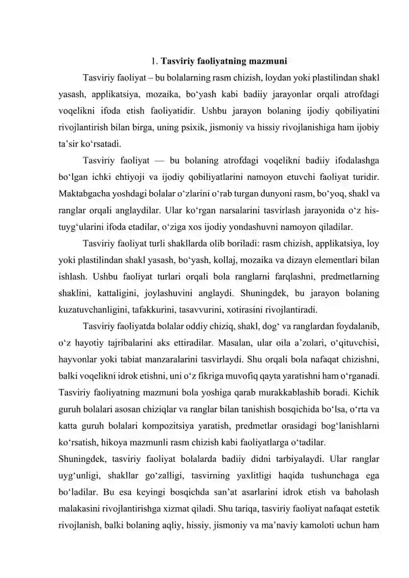 Maktabgacha yoshdagi bolalarni har tomonlama rivojlantirishda tasviriy faoliyatning ahamiyati 3