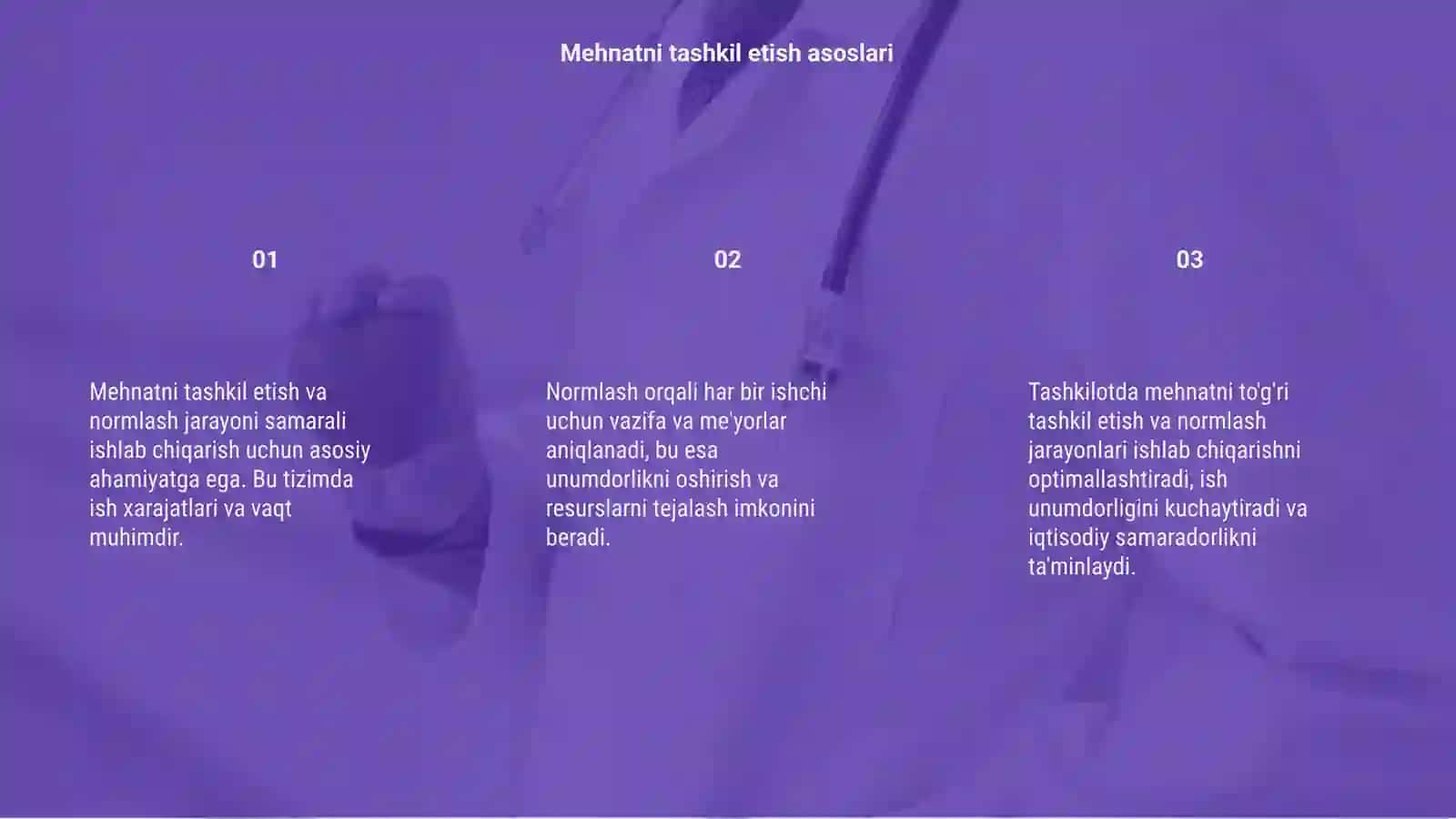 Mehnatni tashkil etish va normlash 3