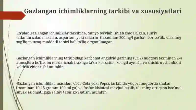 Gazlangan ichimliklarining sog'liqqa ta'siri 3