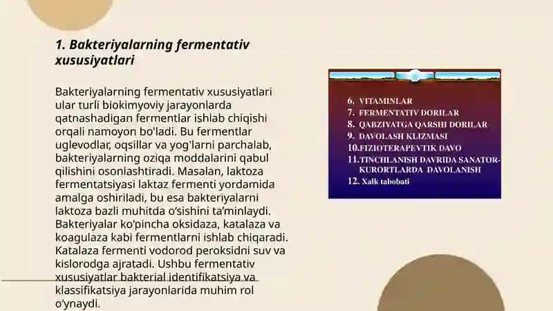 Bakteriyalarni fermentativ, biokimyoviy, serologik, xususiyatlarini oʻrganish, oziq muhitlar 3