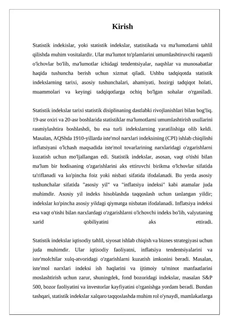 Statistik Indeksni Tahlil Qilish 3