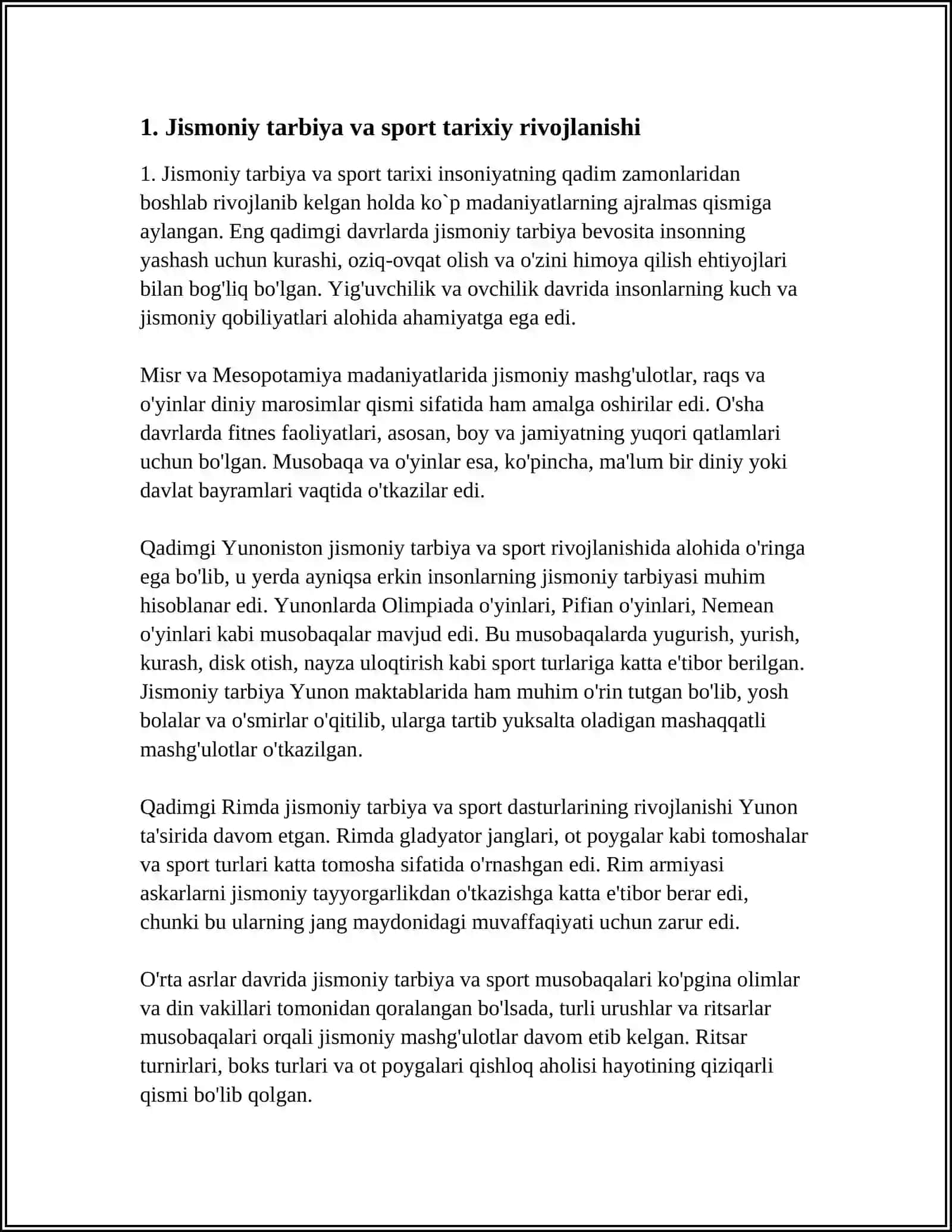Jismoniy Tarbiya va Sportning Rivojlanishi 3