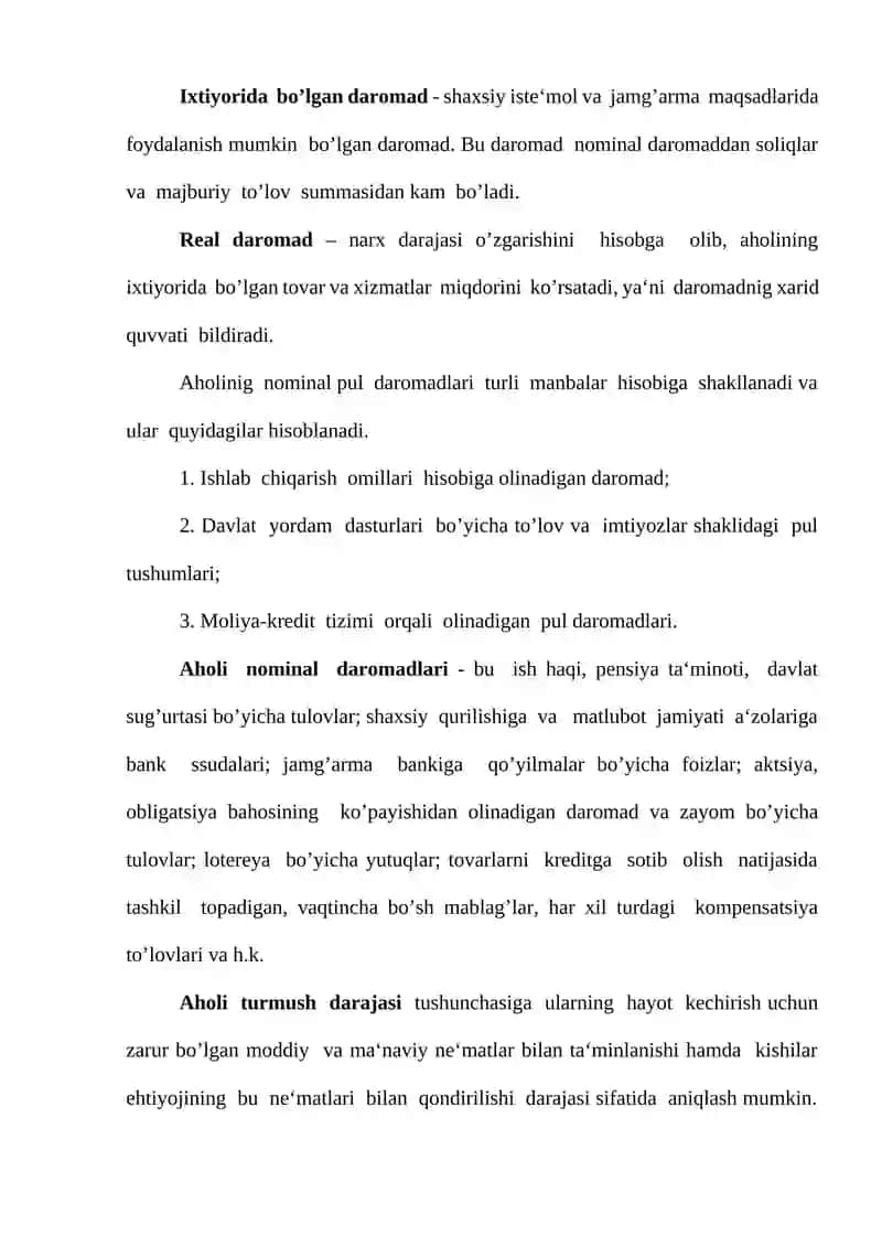 Aholi daromadlari va davlatning ijtimoiy siyosati 3