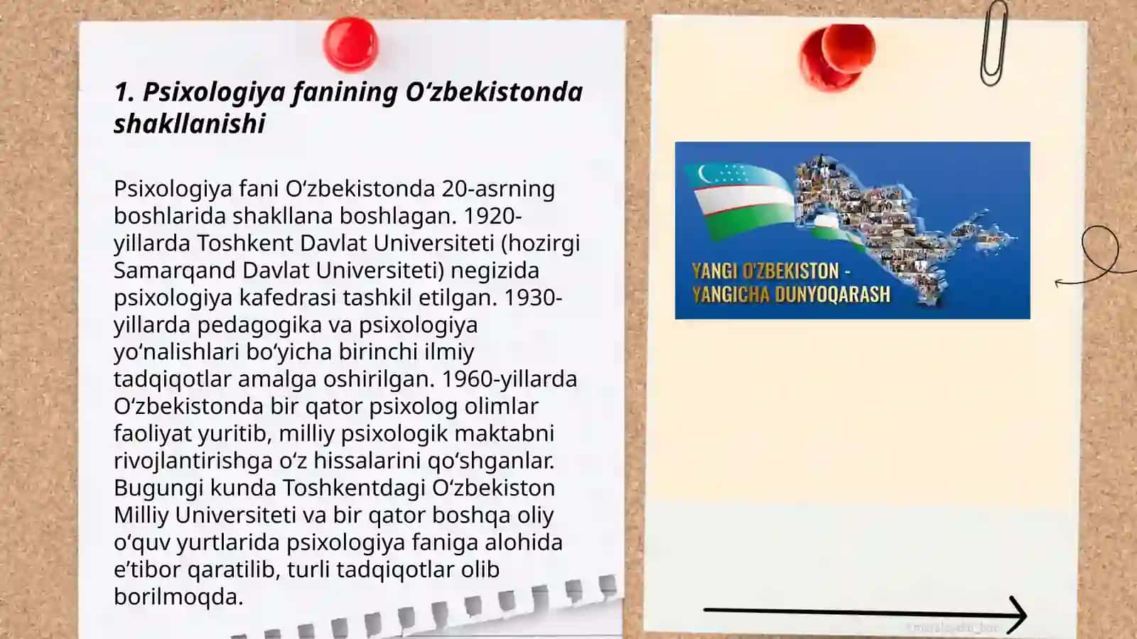 Oʻzbekistonda pisxologiya faning rivojlanish tarixi 3