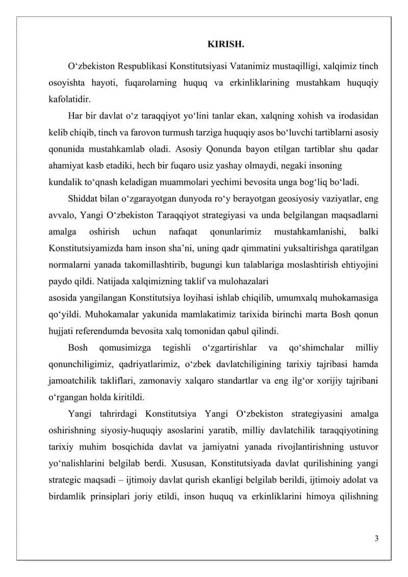 O’zbekiston Respublikasida fuqarolarning konstitutsiyaviy huquq va erkinliklari tushunchasi 3