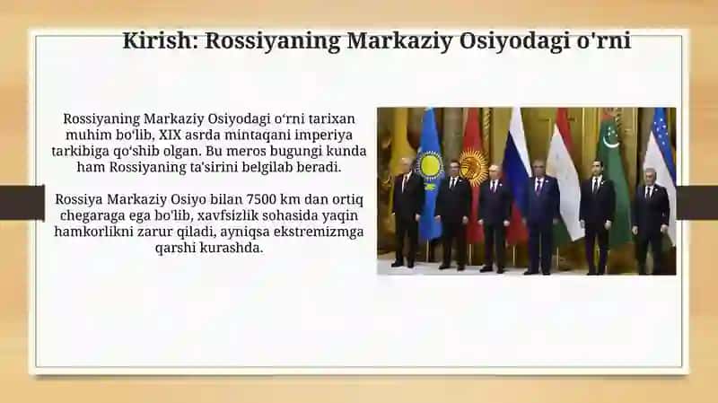 Rossiyaning Markaziy Osiyodagi geosiyosiy manfaatlari va mintaqadagi orni 3