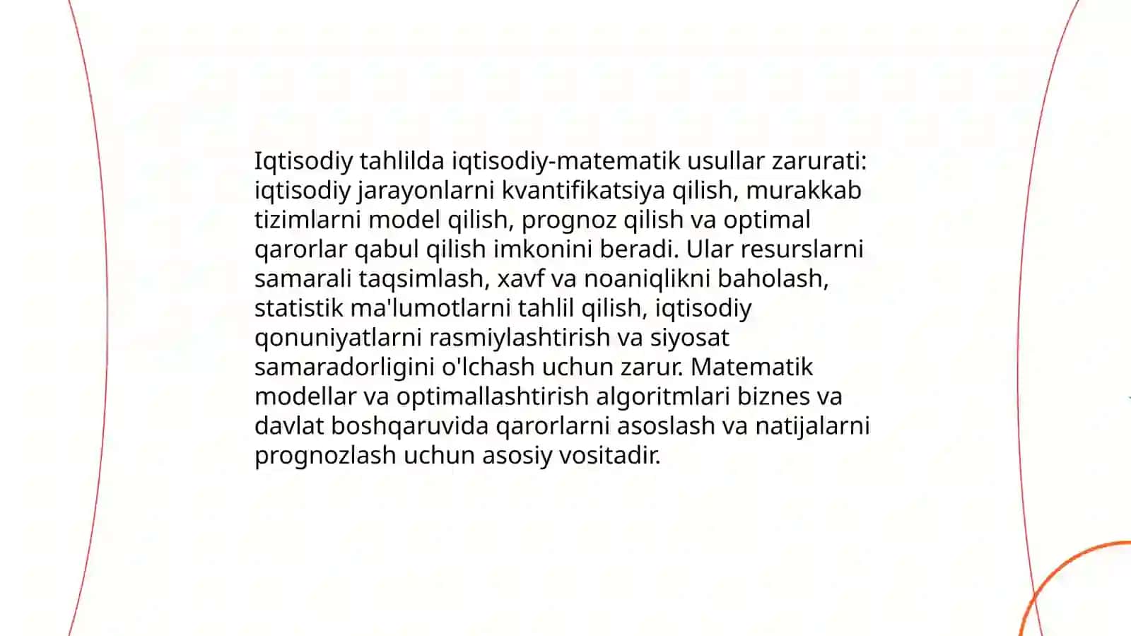 Iqtisodiy tahlilda iqtisodiy-matematik usullarni qoʻllashning zaruriyati 3