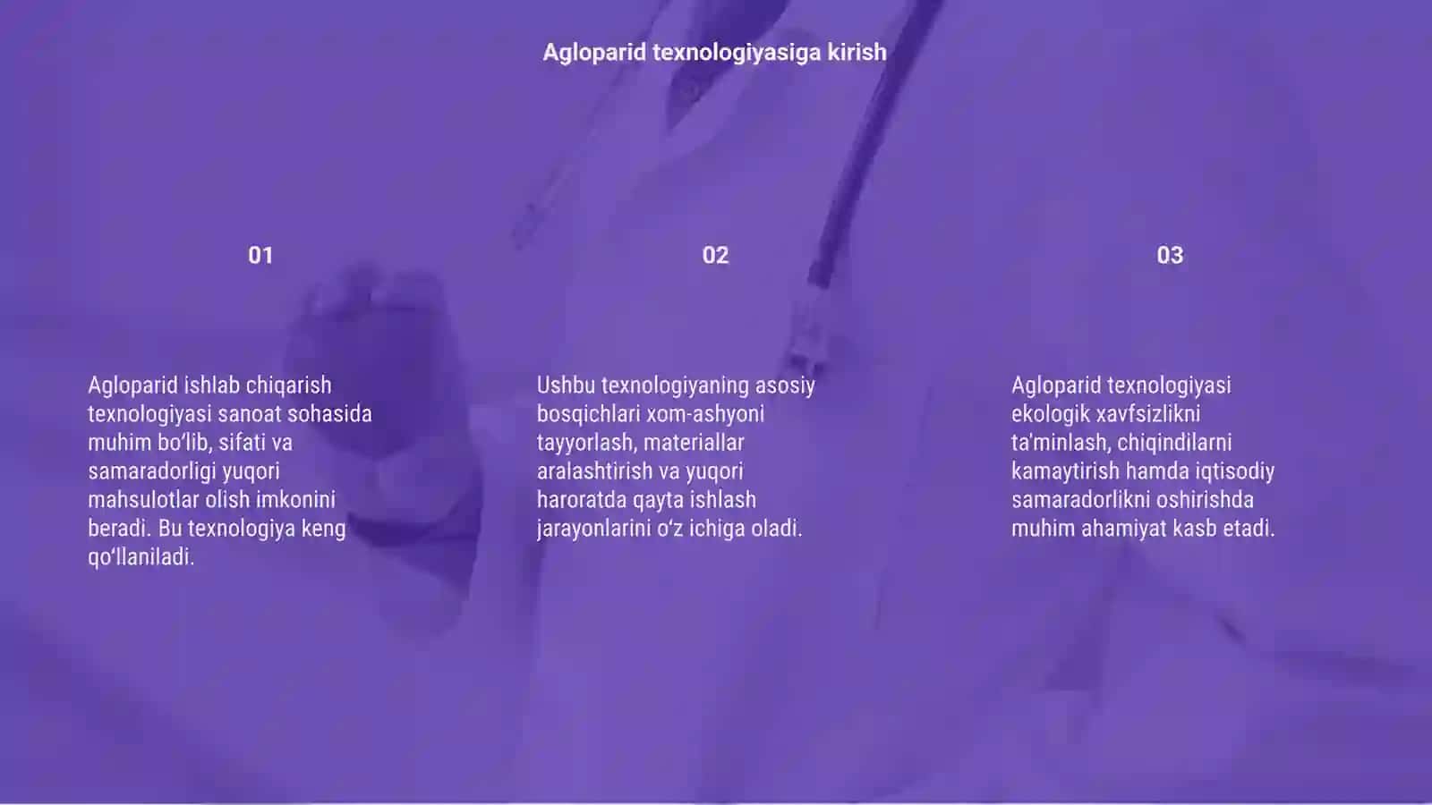 Agloparid ishlab chiqarish texnologiyasi 3