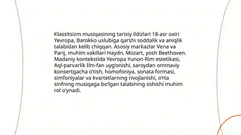 Klassitsizm musiqasining tarixiy ildizlari va madaniy konteksti 3