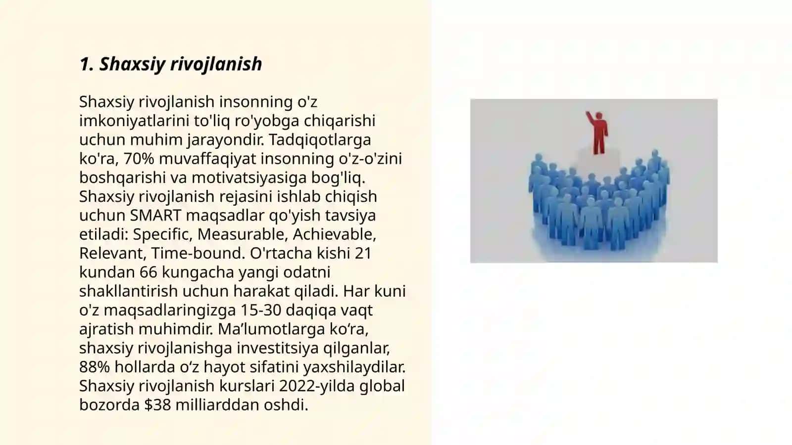 Shaxsiy rivojlanish 3
