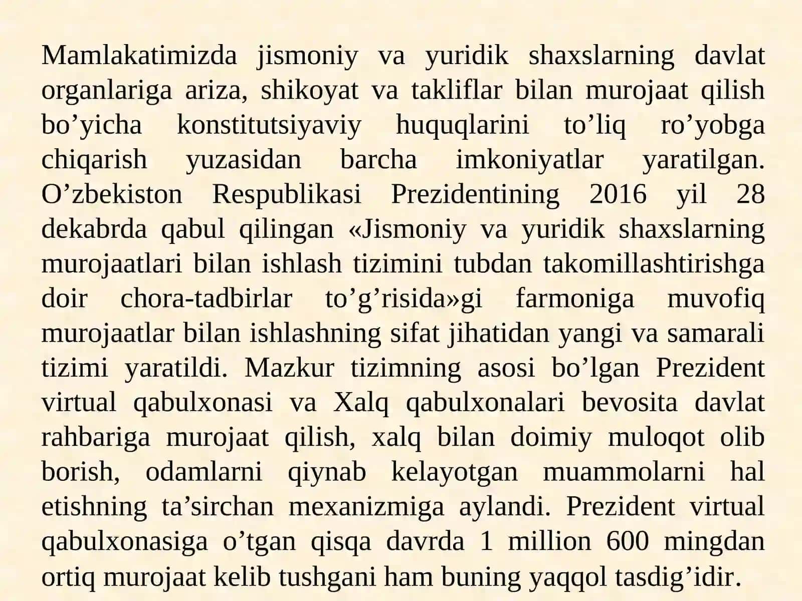 13-mavzu. Yangi O‘zbekistonda xalqchil va insonparvar davlat qurishning ijtimoiy-siyosiy ahamiyati 3