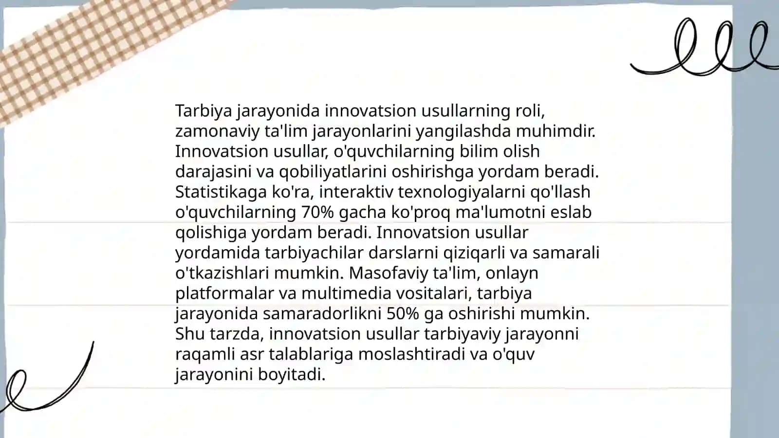 Pedagogik faoliyatda tarbiya turlari va usullaridan foydalanish imkoniyatlari 3