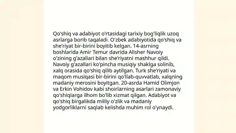 Qõshiqlarning badiiy adabiyotdagi õrni 3