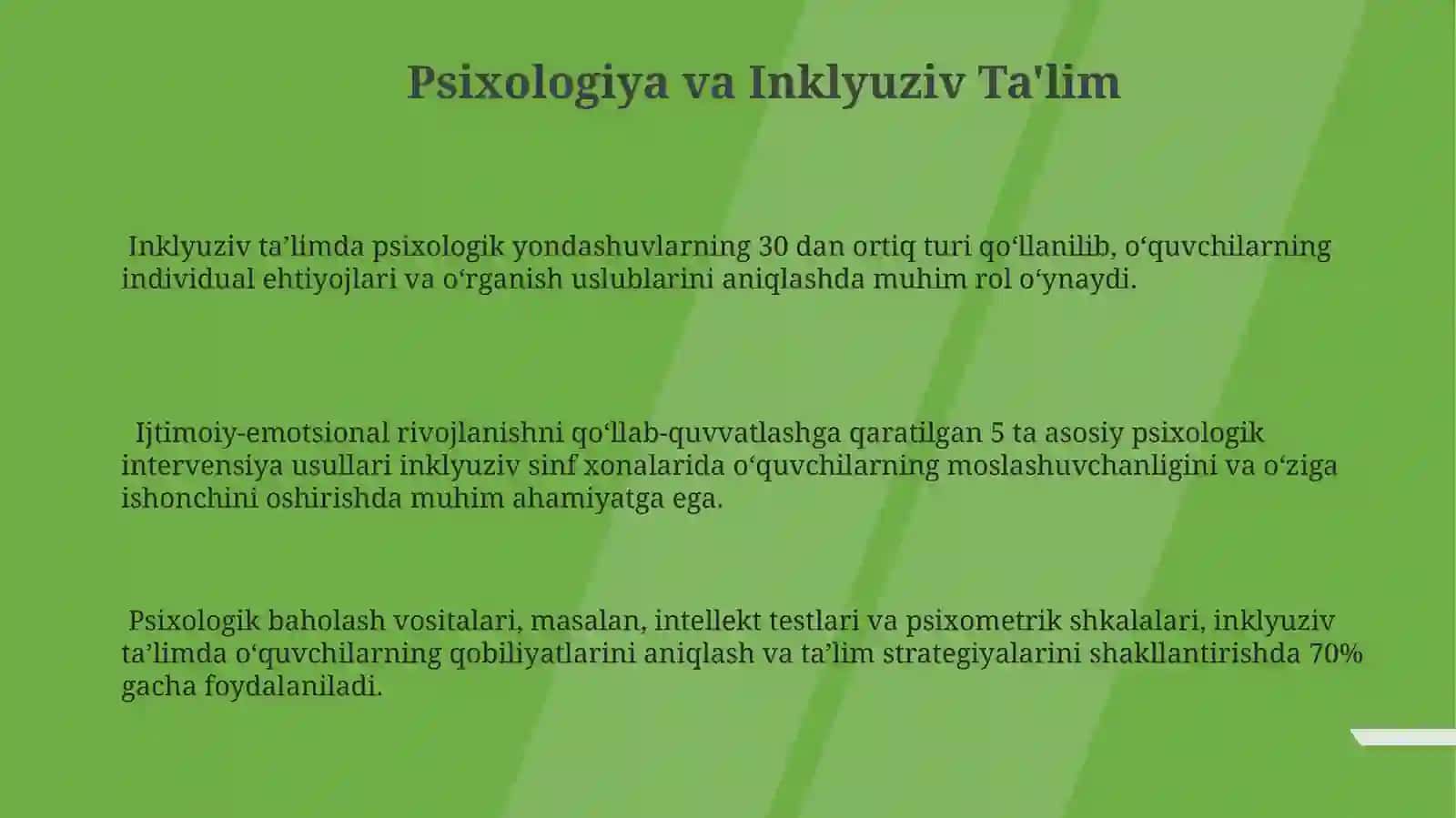 Inklyuziv taʼlimning ijtimoiy strategiyasi, pedagogika va boshqa fanlarbilanaloqasi 3
