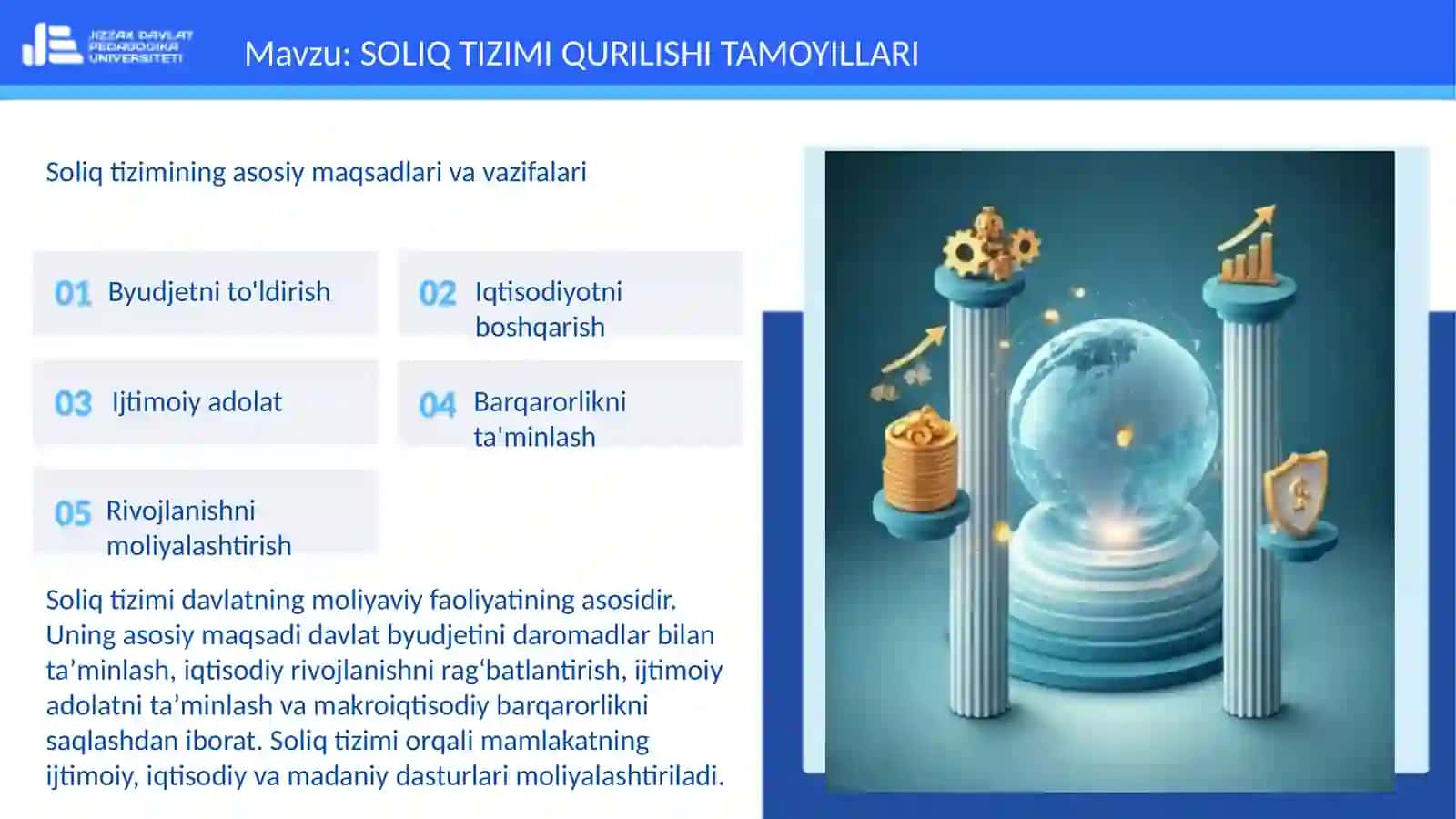 SOLIQ TIZIMI QURILISHI TAMOYILLARI 3