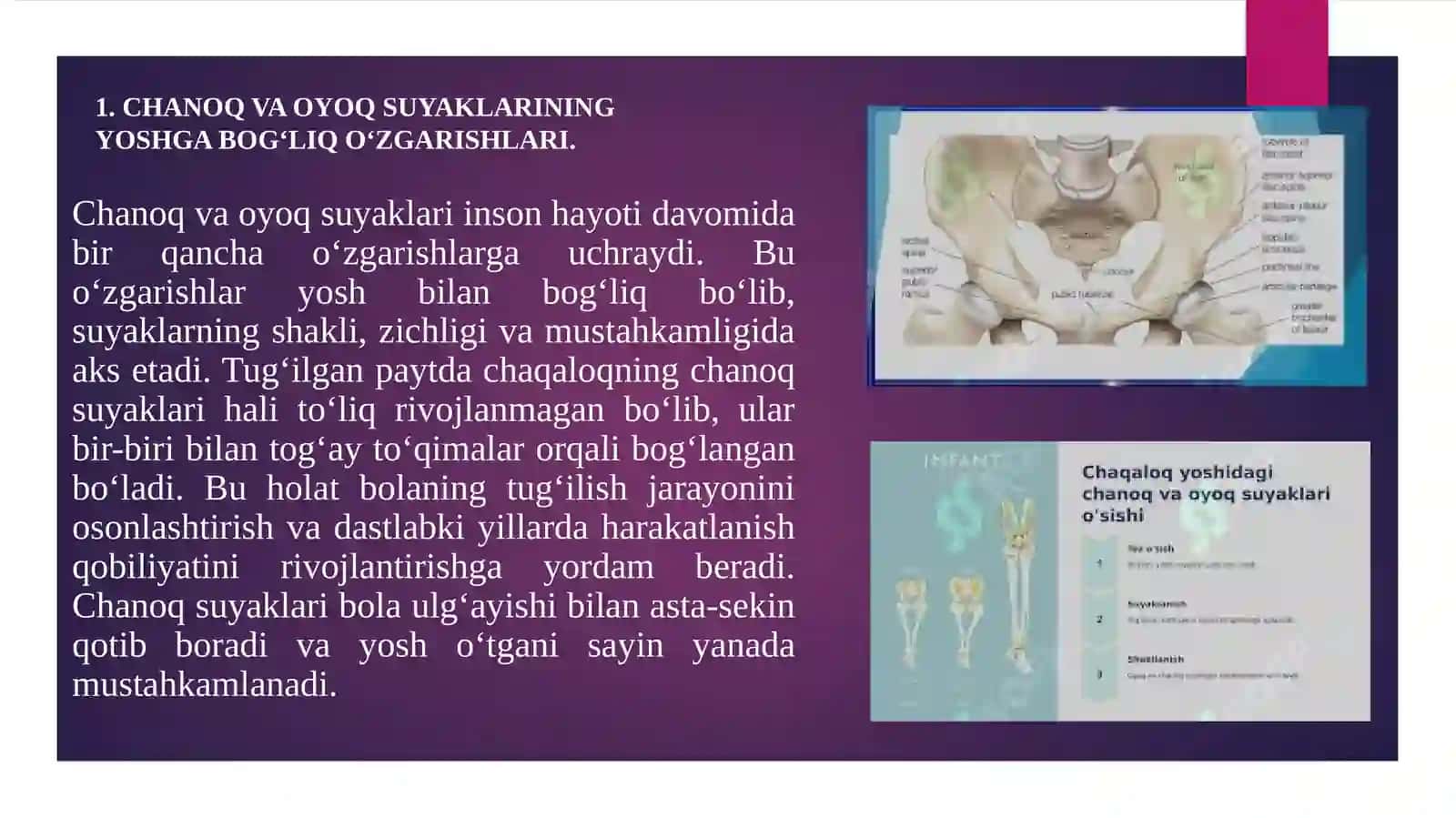 Chanoq va oyoq suyaklarining yoshganisbatan xususiyatlari 3