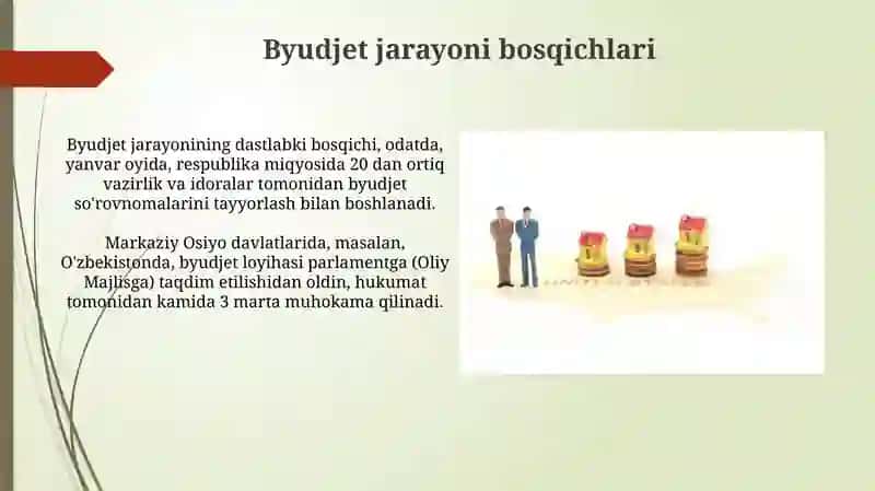 Davlat buyudjeti va uning tuzilishi 3 reja xulosa 3