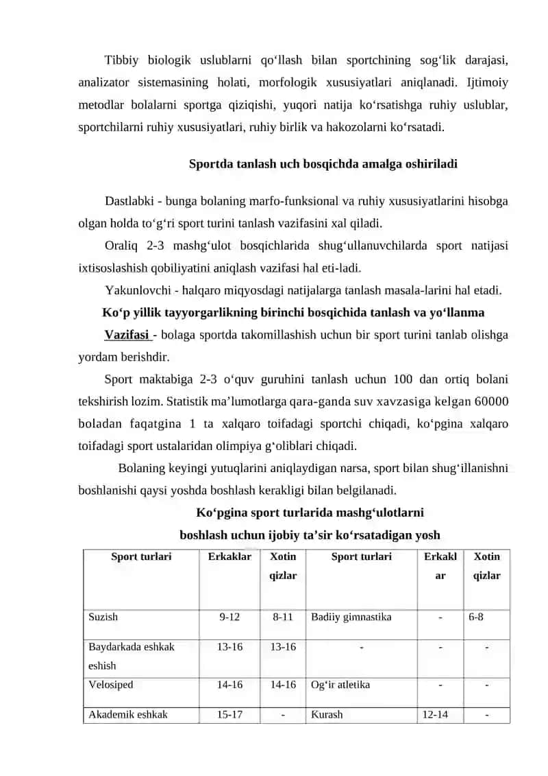 SPORTCHILARNI SPORT TURLARIGA JALB ETISH VA YOʻNALTIRISH ASOSLARI 3