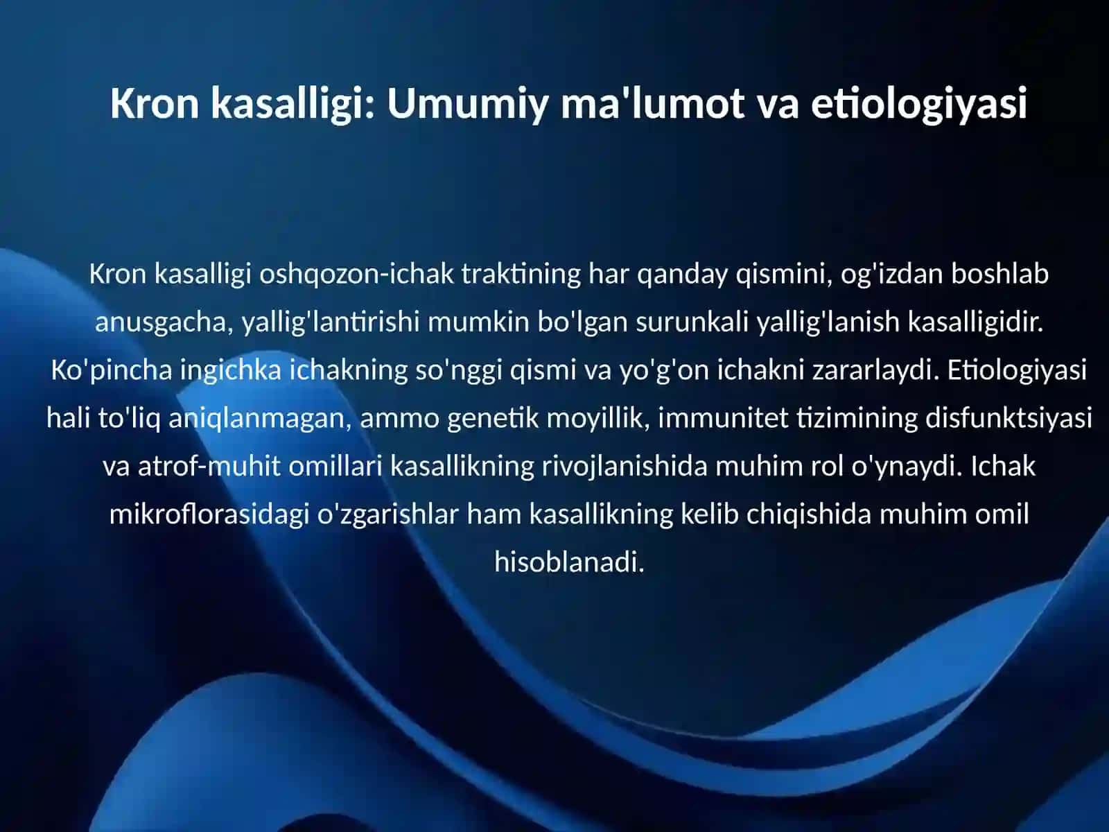 Kron kasalligi. Ichak disbakteriozi 3