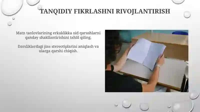 Uchinchi sinf darsliklaridagi erkaklar tasviri 3