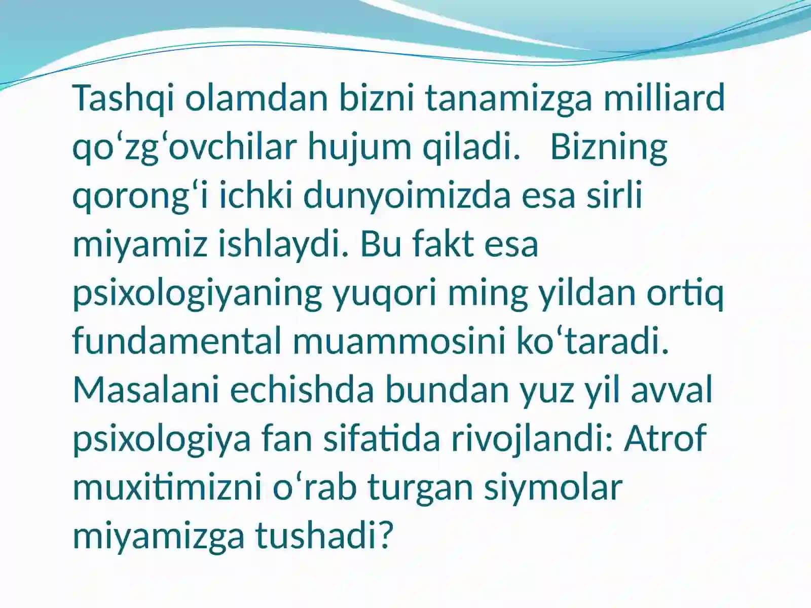 Sezgilarning nerv-fiziologik asoslari 3