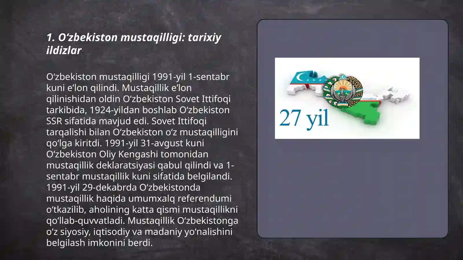 Oʻzbekistonda mustaqillik gʻoyalarining tarixiy gʻoyalari 3