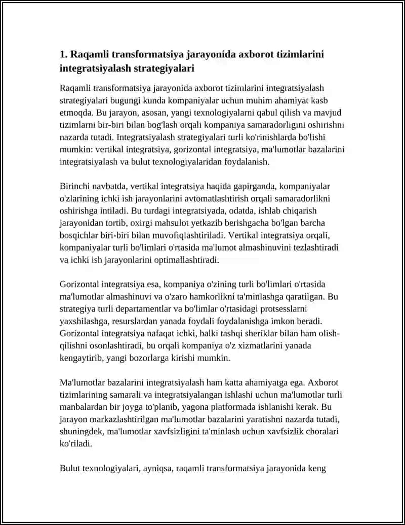 RAQAMLI TRANSFORTMATSIYA JARAYONIDA AXBOROT TIZIMLARINING INTEGRATSIYASI 3