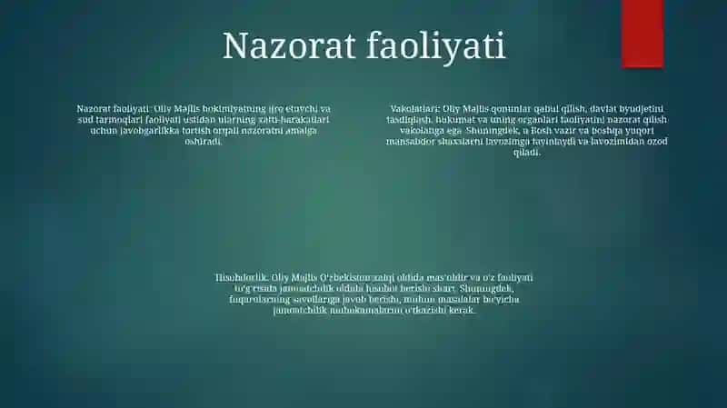 Oliy Majlis Faoliyati Va Vakolatlari 3