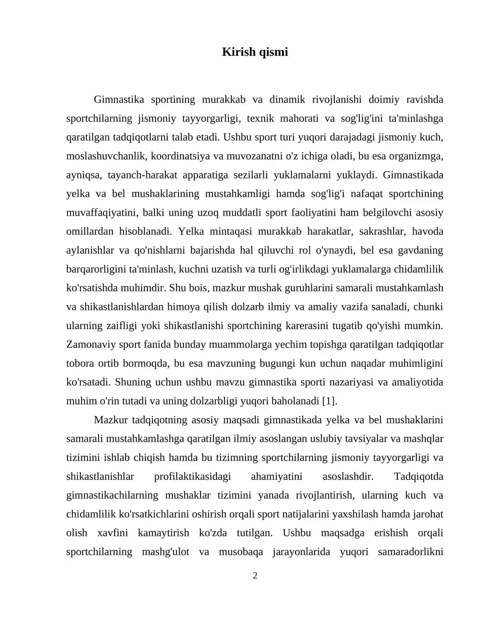 Gimnastikada yelka va bel mushaklarini mustahkamlash 3