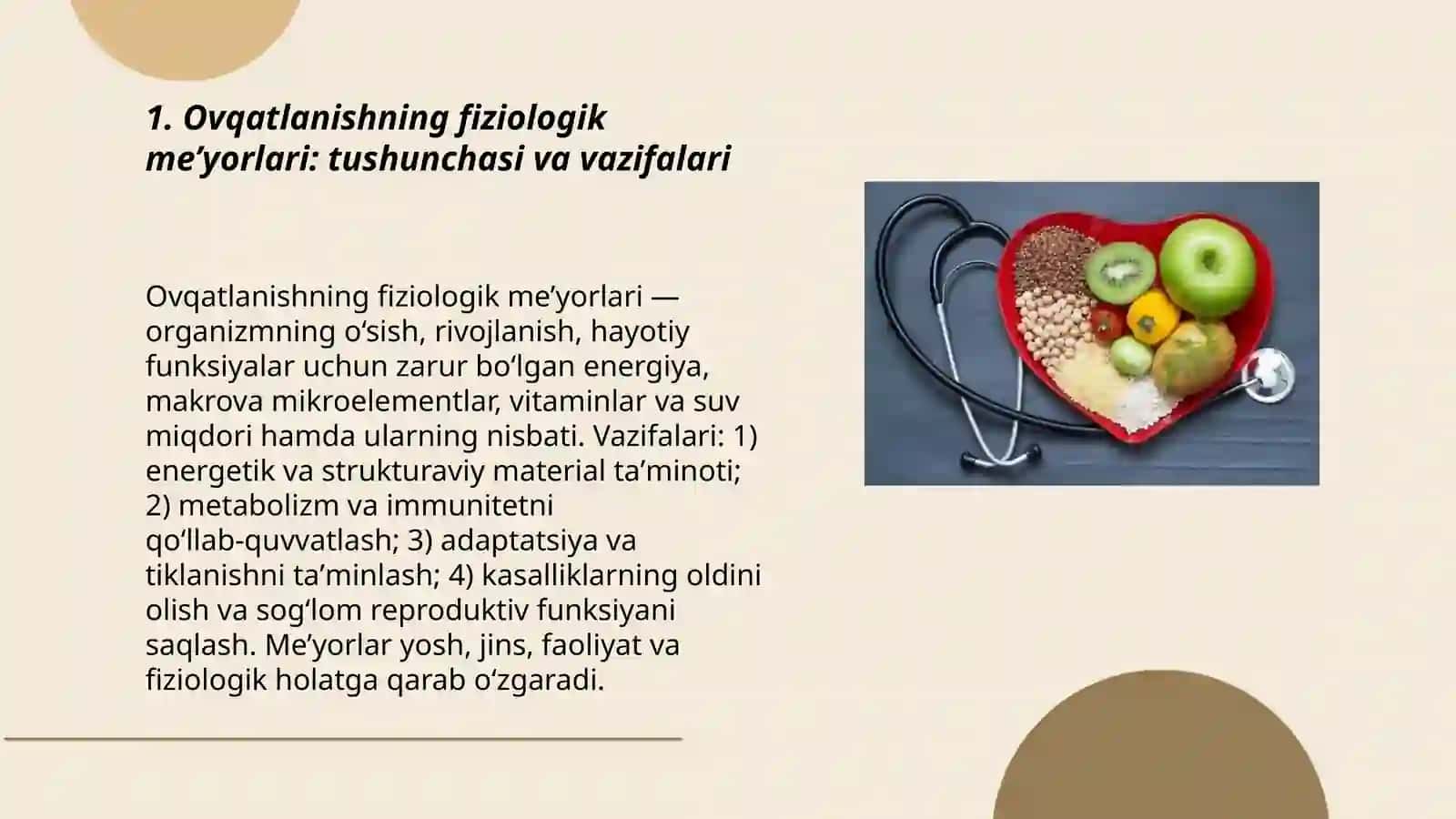 Ovqatlanishning fiziologik me’yorlari 3
