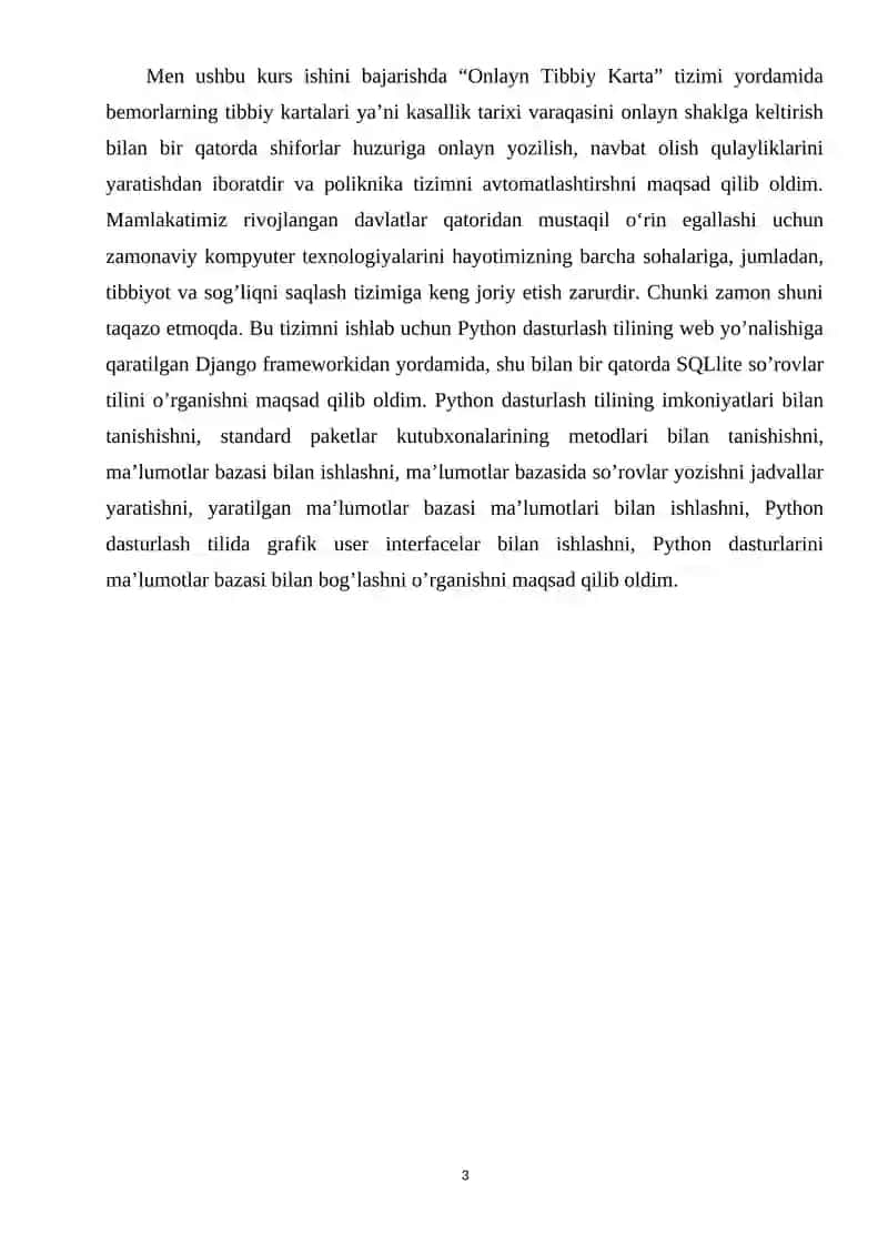 Onlayn Poliklinika. Shifokor qabuliga onlayn yozilish tizimi. 3