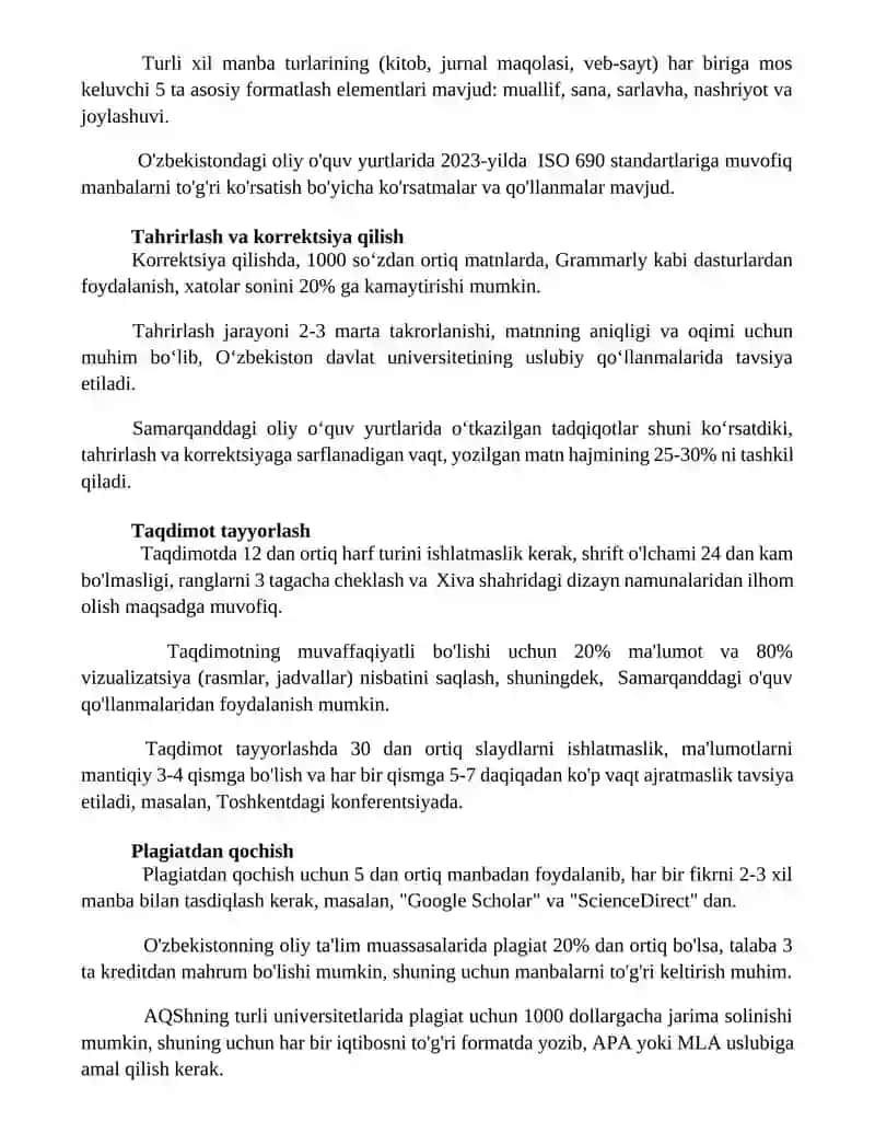 Akademik yozuv koʻnikmalari 3