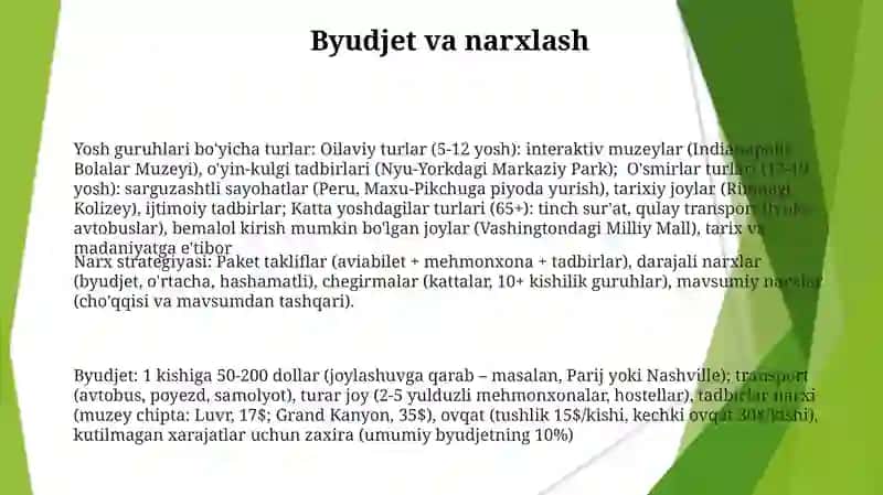 Turli yosh guruhlarida ekskursiyalar tashkil etish 3