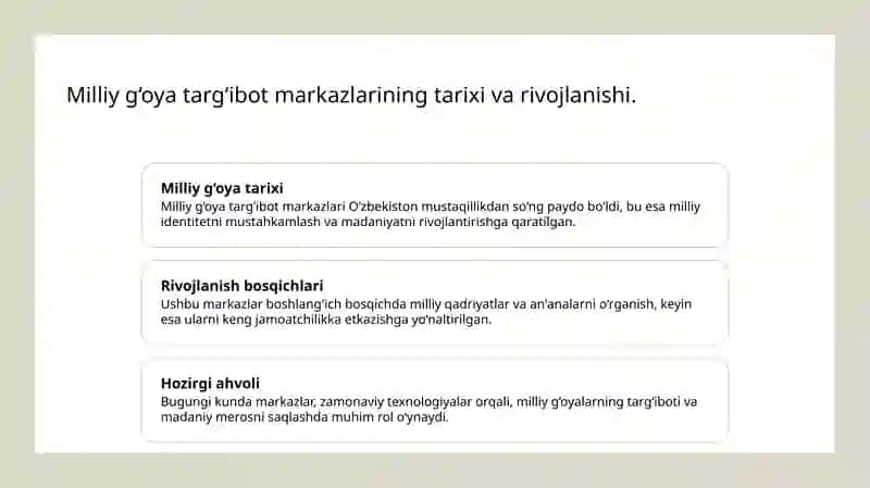 Milliy g‘oya targ‘ibot markazlari 3