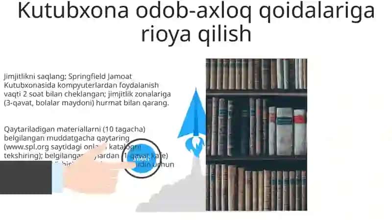Springfield Jamoat Kutubxonasida foydalanish qoidalari 3