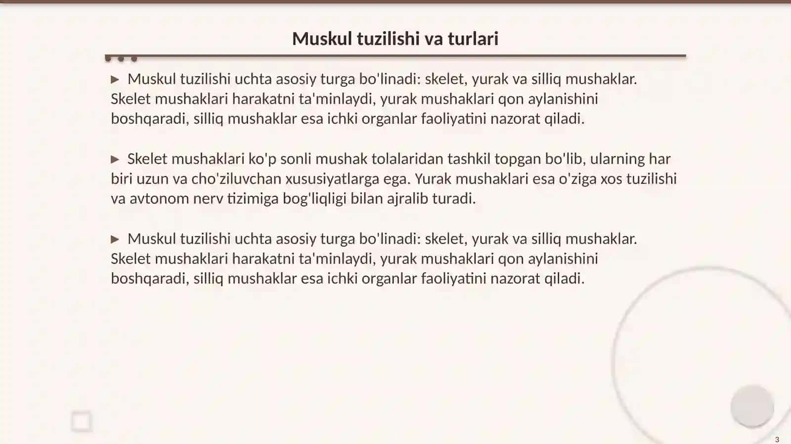 Muskul fizialogiyasi 3