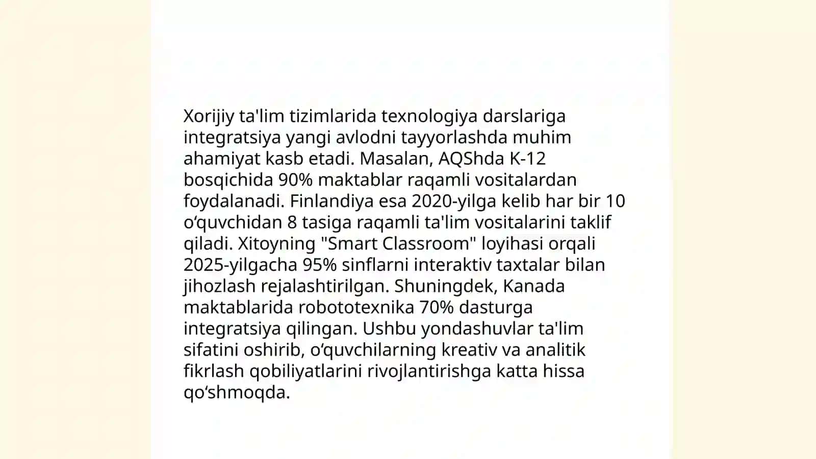 Texnalogiya darslarida xorijiy taʼlim tizimidan foydalanish 3