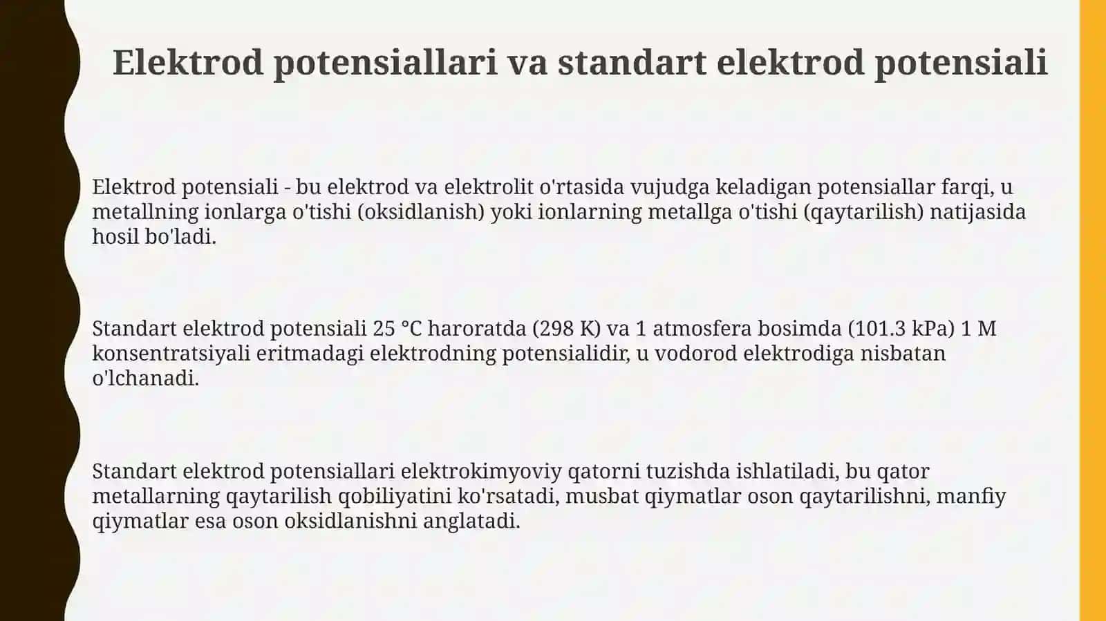 Elektron potensiallar 3