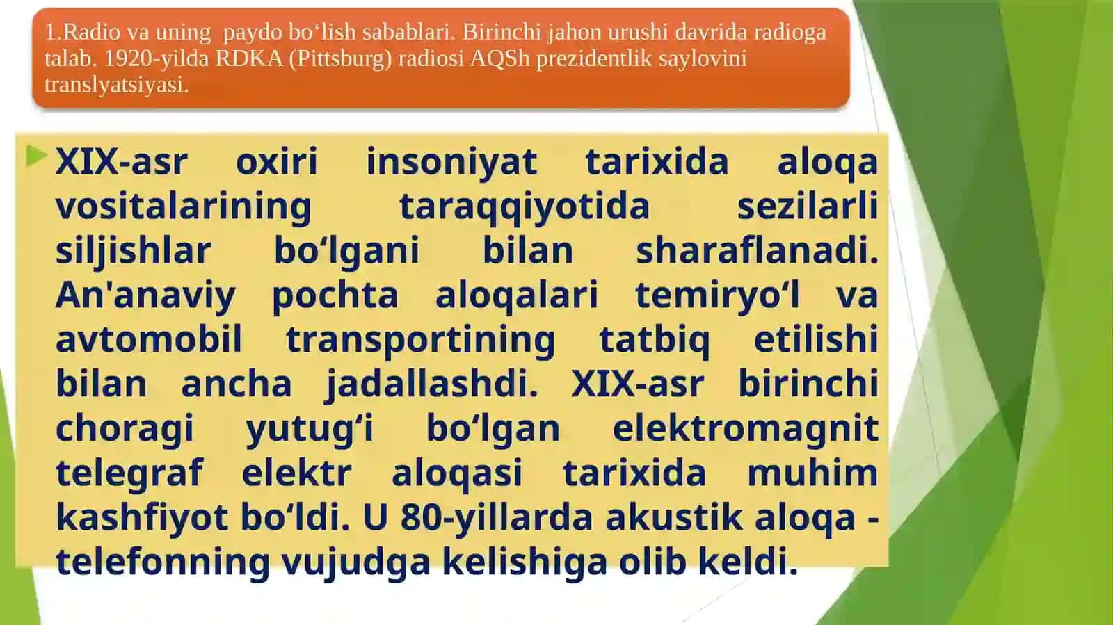 RADIO VA TELEVIDENIYA – TEZKOR VA OMMAVIY AXBOROT VOSITASI SIFATIDA 3