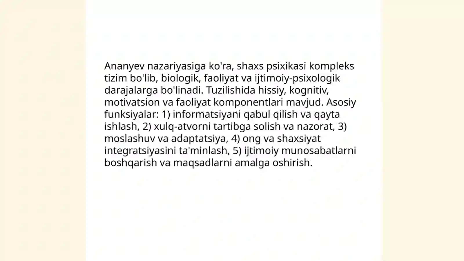 Ananyev nazariyasi bo'yicha shaxs psixik taraqqiyoti 3