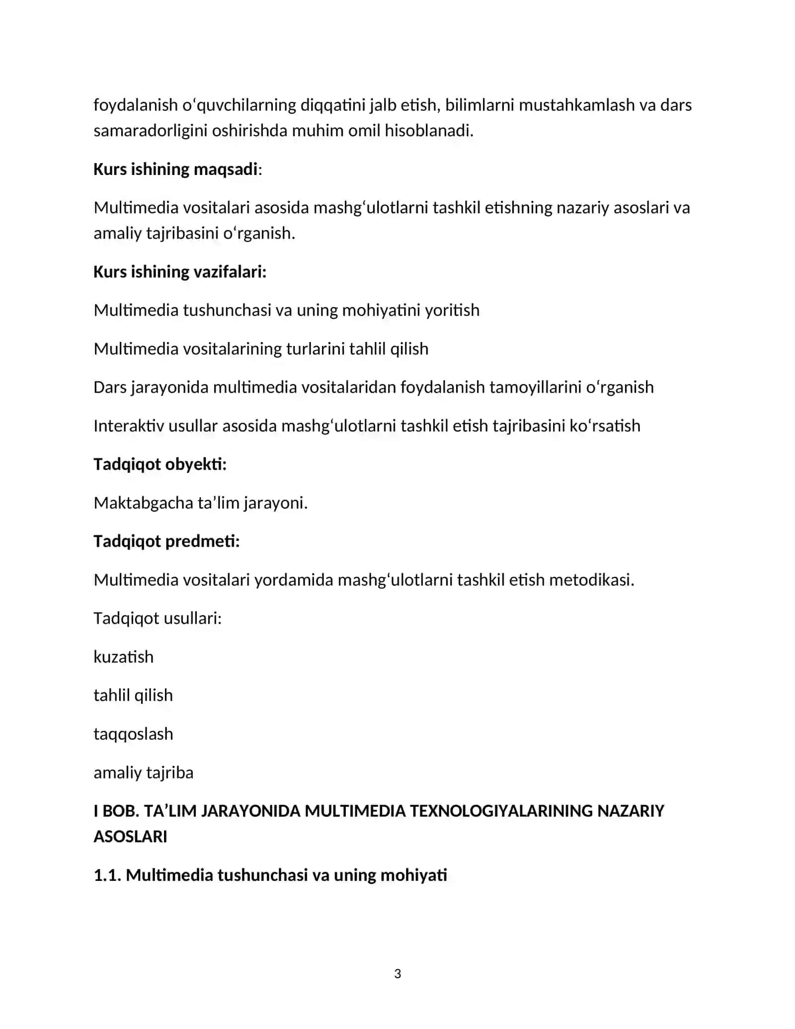 Ta’lim jarayonida multimedia texnologiyalarining nazariy asoslari 3