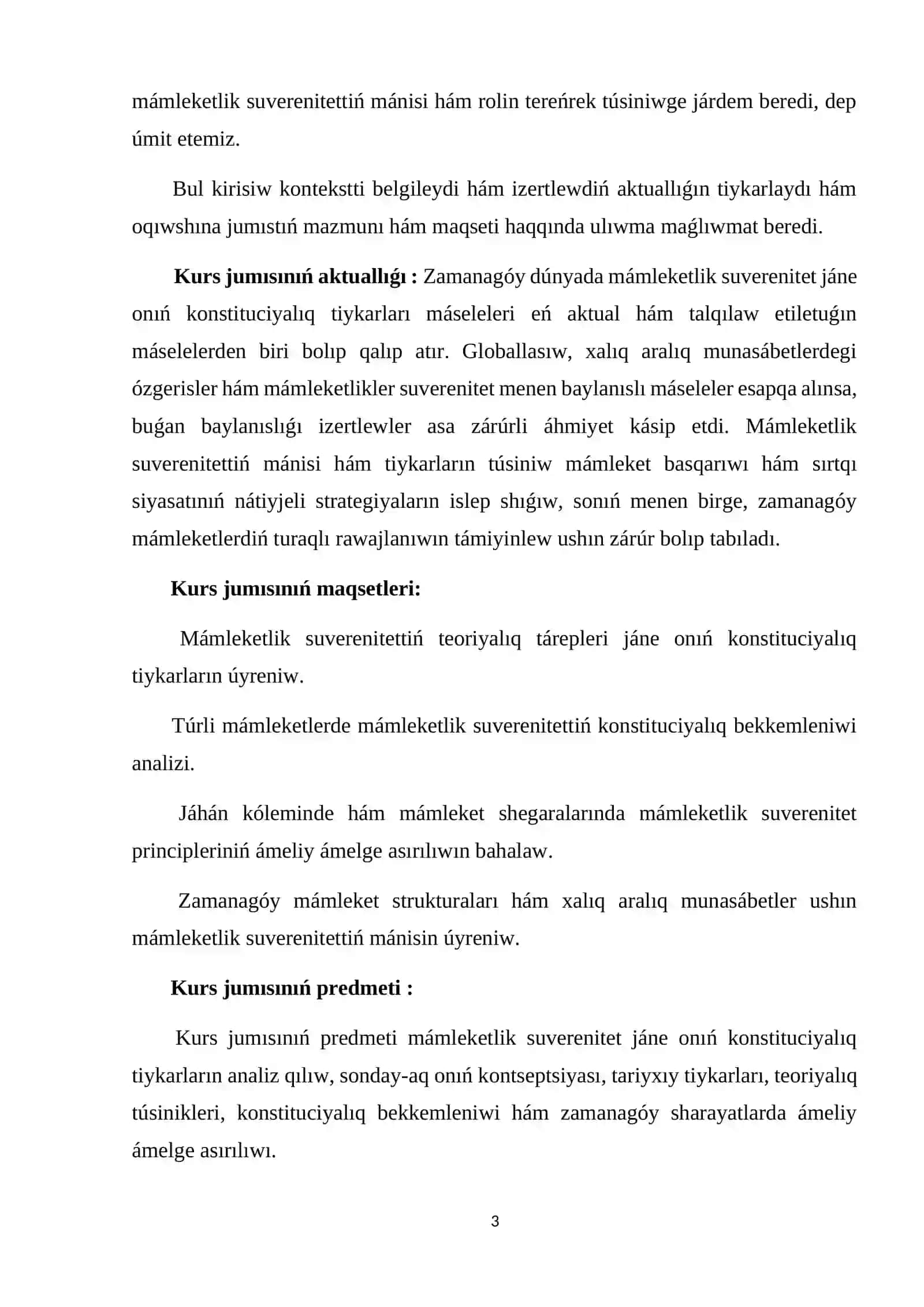 MÁMLEKETLIK SUVERENITETI JÁNE ONIŃ KONSTITUCIYALIQ TIYKARLARI 3
