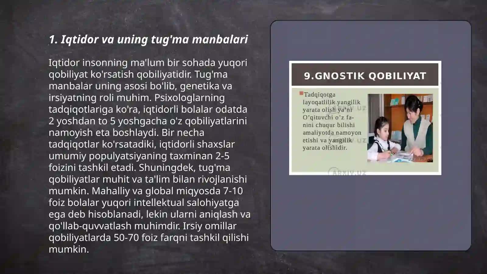 Qobiliyat va uning rivojlanishi 3