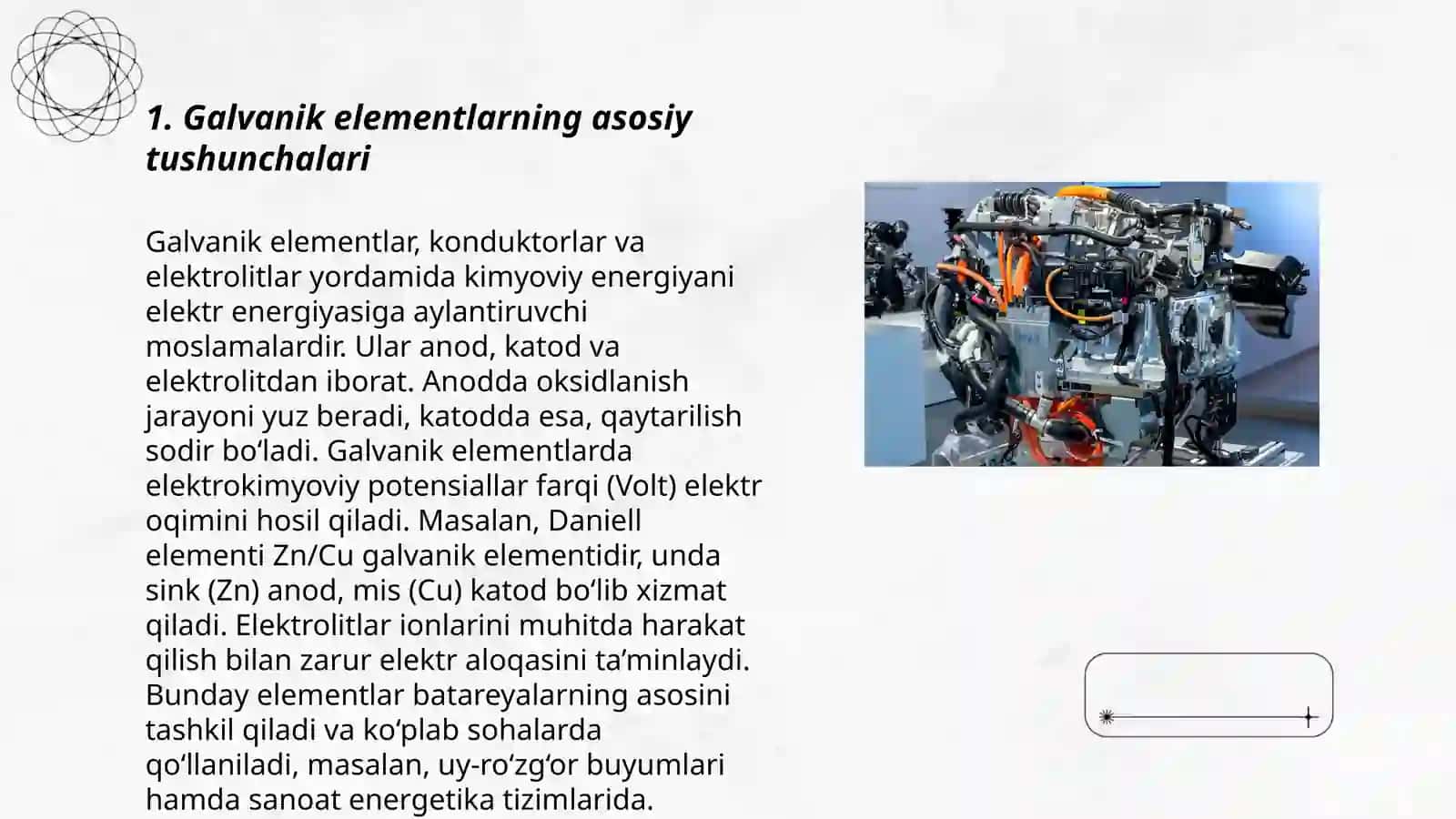 Vodorod elektrodi. Galvanik element haqida tushuncha. Oʻta kuchlanish 3