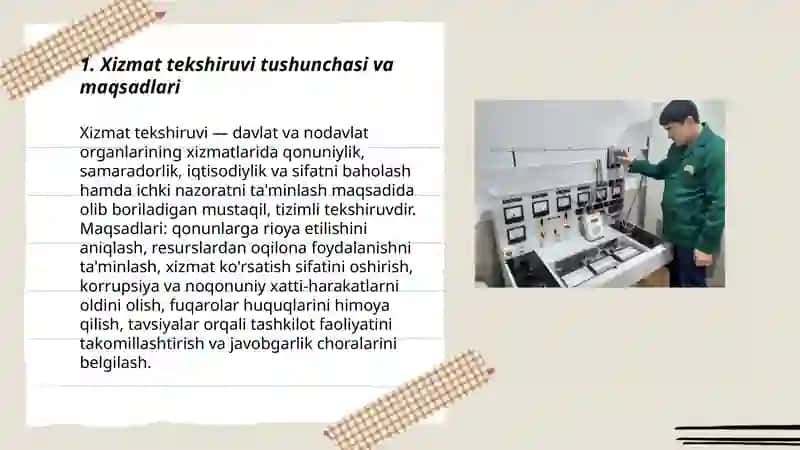 Xizmat tekshiruvi 3