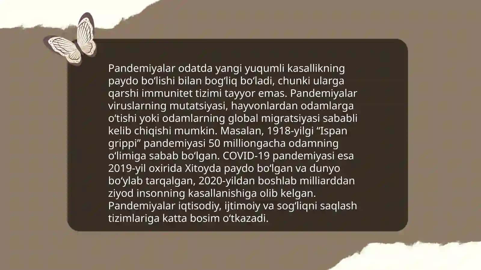 Pandemiya - XXI asrning global muammosi va uning oqibatlari 3