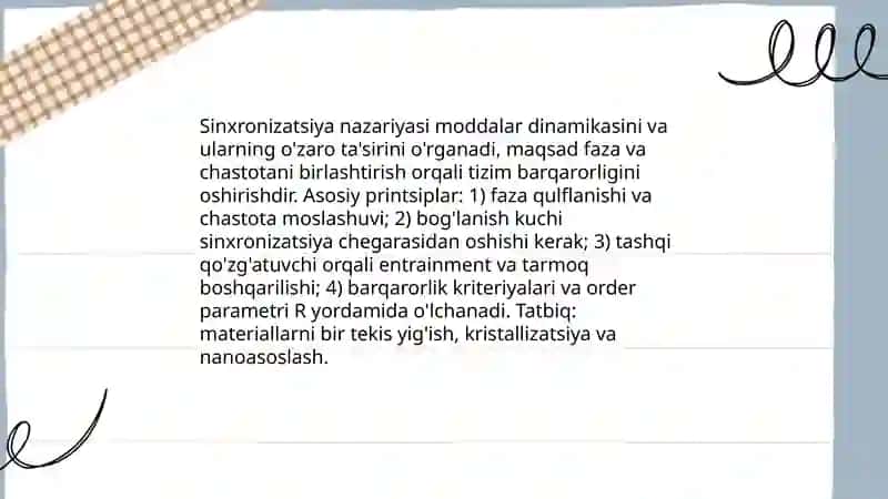 Moddalarni sinxronizatsiyalash usuli 3
