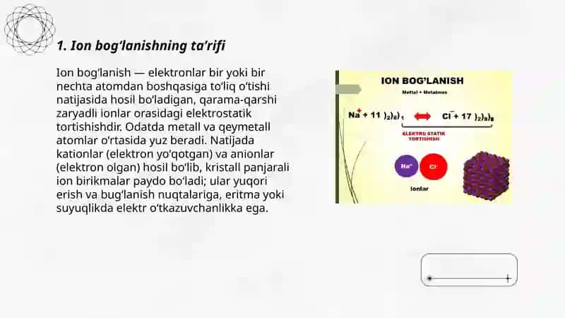 Ion bogʻlanish 3